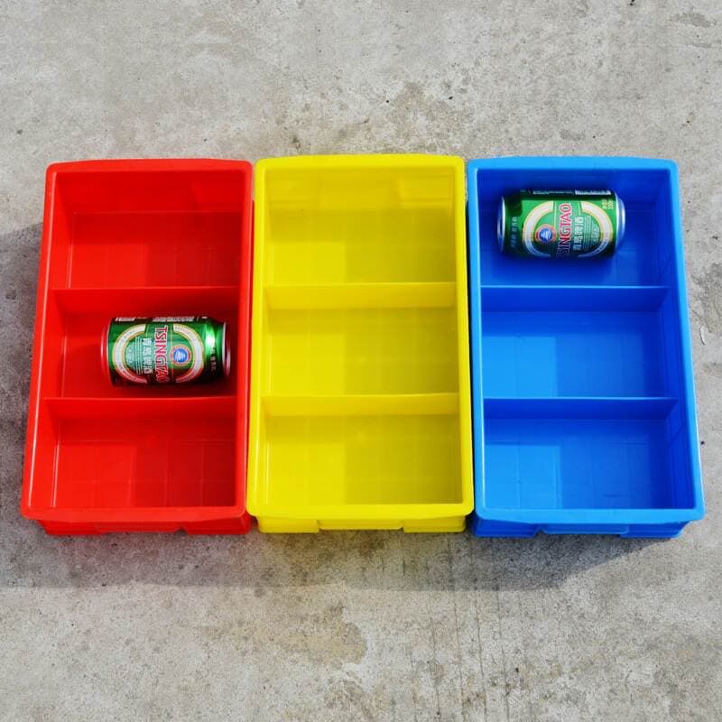 3-Compartment Parts Box, Compartment Box, Screw Storage Box, Plastic Box, Tool and Material Classification Box, Turnover Box, Three Compartments 4