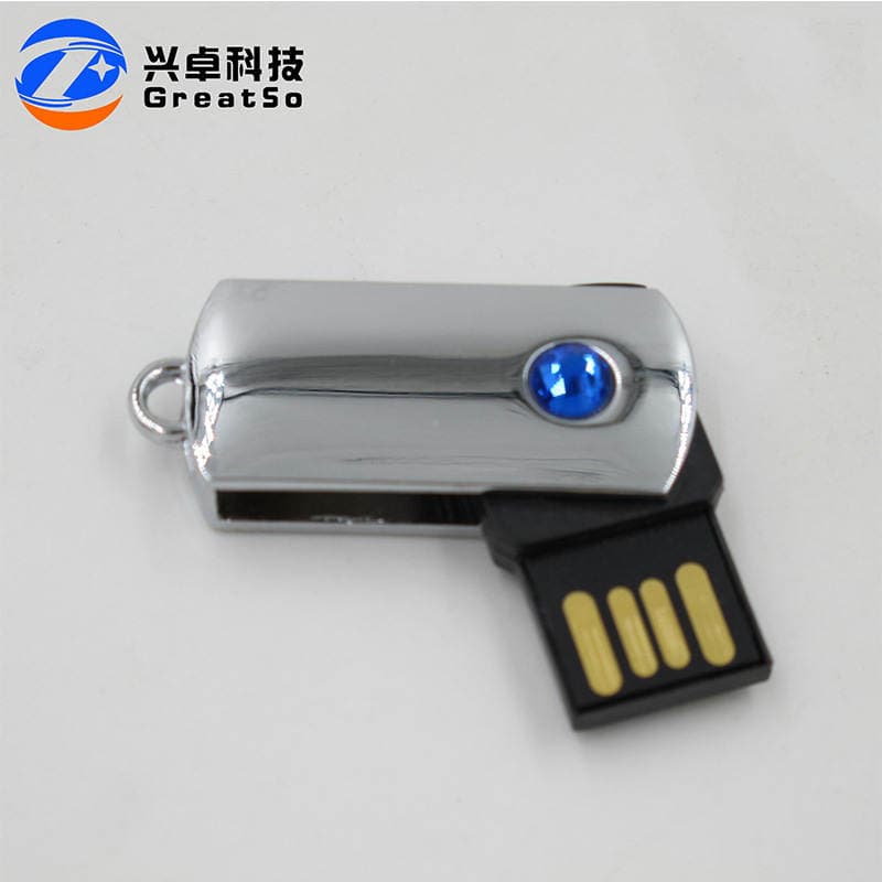 Safir Metal USB Flash Sürücü, Brilyantlarla Bəzədilmiş, Fərdiləşdirilə bilən Hədiyyə 1
