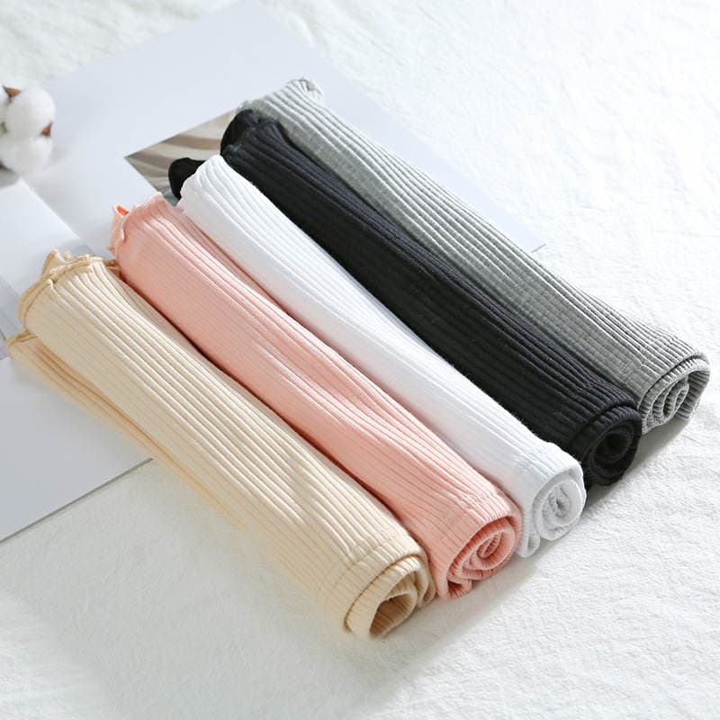 Safety pants anti-exposure women's summer cotton non-curling slub cotton plus size three-point pants wooden ear safety bottoming shorts 5