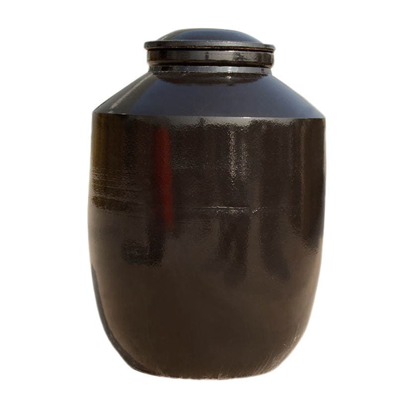 Wine Jar Ceramic Wine Jar Wine Jar Earthenware 100kg Wine Jar Wine Jar Black Glaze Sealed Household with Lid 5