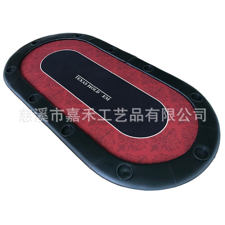 Produced by 2019 Manufacturers, Foldableable Poker Table, Oval Texas Hold'em Tabletop, Can Be Customized with Pictures! 5