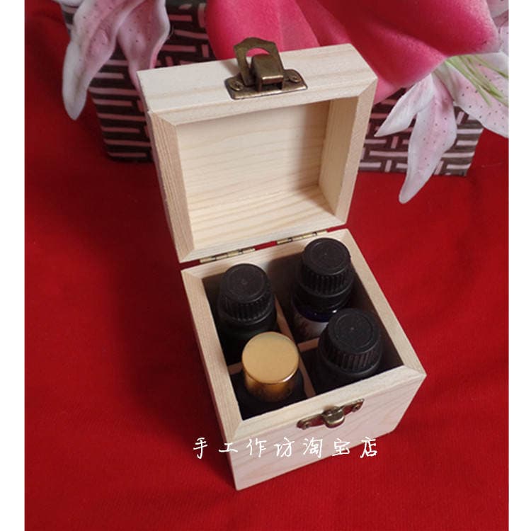 Essential oil box storage wooden box 4 15ml essential oil wooden box solid wood packaging box wholesale custom factory direct supply 4