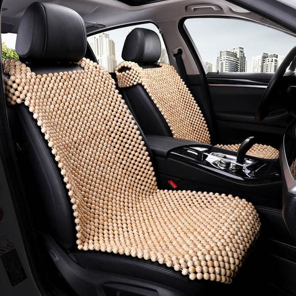 Xb160 Summer Breathable Car Wooden Bead Seat Cushion Cool Cushion Without Backrest Seat Single Piece Bead Seat Cushion Universal for All Seasons