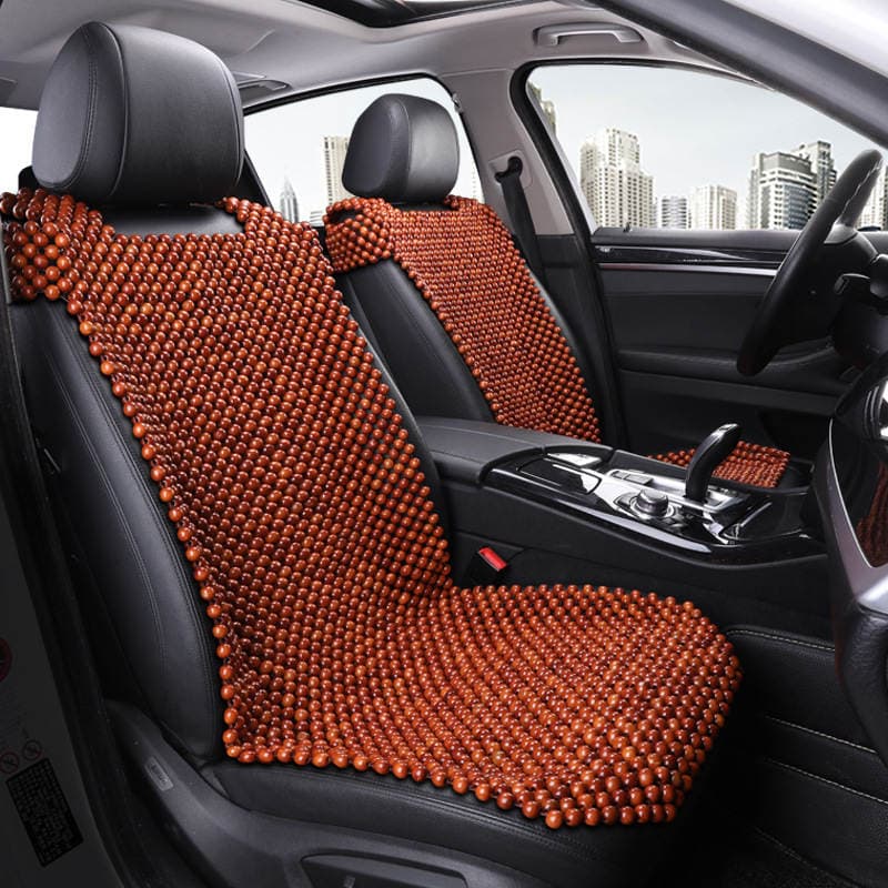 Xb160 Summer Breathable Car Wooden Bead Seat Cushion Cool Cushion Without Backrest Seat Single Piece Bead Seat Cushion Universal for All Seasons 3