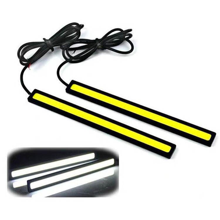 Avtomobil üçün LED COB gündüz hərəkət işığı, super parlaq, suya davamlı, ultra-nazik, 14-17 sm 3