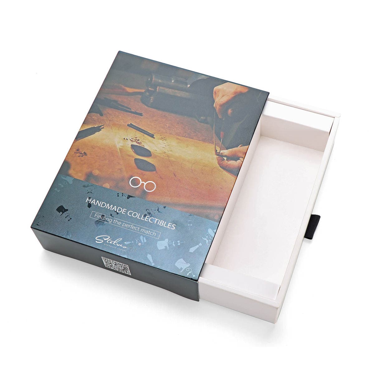 Sunglasses Packaging Box Customization Silver Card Uv Printing Drawer Glasses Box Pull-Out Glasses Packaging Box 4