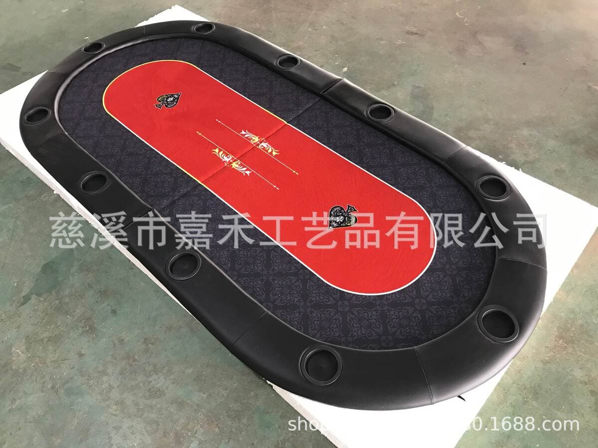 Produced by 2019 Manufacturers, Foldableable Poker Table, Oval Texas Hold'em Tabletop, Can Be Customized with Pictures! 1