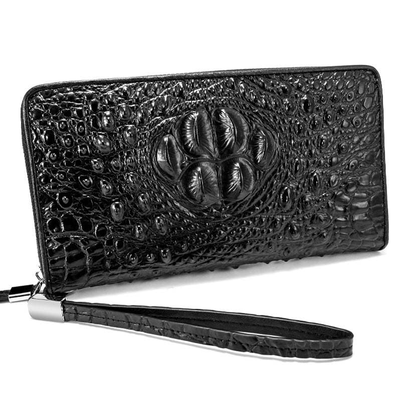 Wallet Men's Clutch Bag Crocodile Pattern Wallet Cowhide Clutch Business Casual Model One Piece Savage Tribe 1