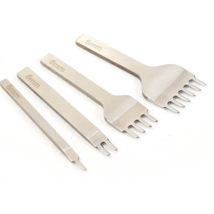 DIY Leather Punch Tool Diamond Chop Leather Punch Ordinary White Steel Diamond Chop 5mm/6mm Spacing 5