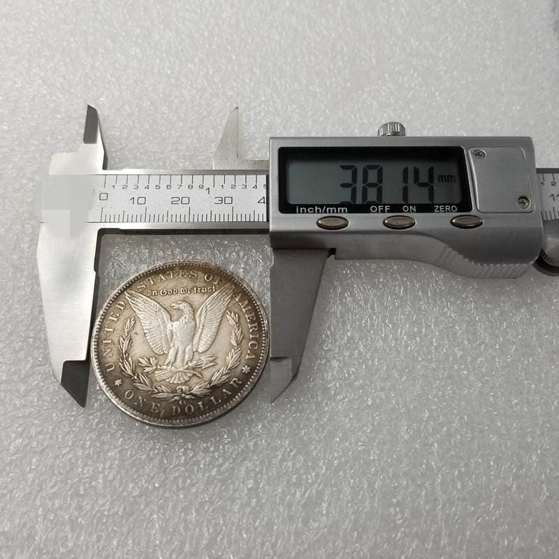 Antique Crafts 1885 Tramp Skull Silver Plated Coin Morgan Coin Replicated Commemorative Coin Foreign Coin Coin 3
