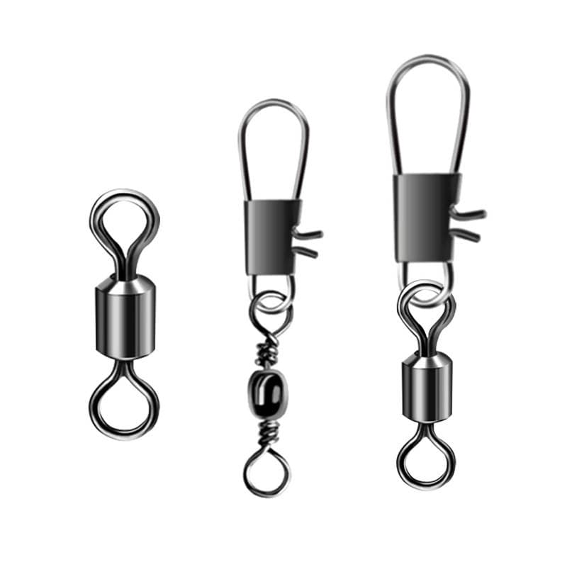 Aohu Supplies Bulk Fishing Tackle Connectors, Fishing Snap Swivels, American-Style Swivels, Figure-Eight Rings 5