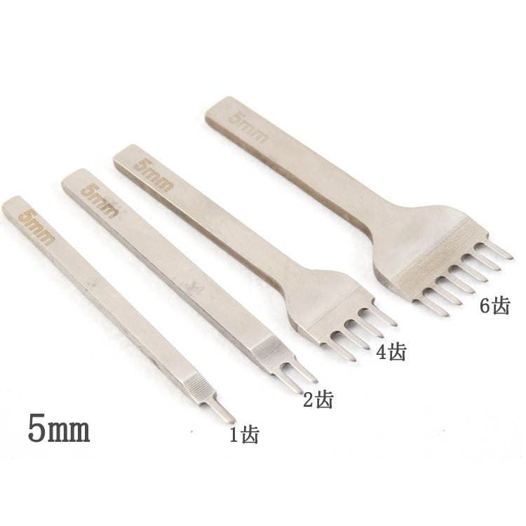 DIY Leather Punch Tool Diamond Chop Leather Punch Ordinary White Steel Diamond Chop 5mm/6mm Spacing 3