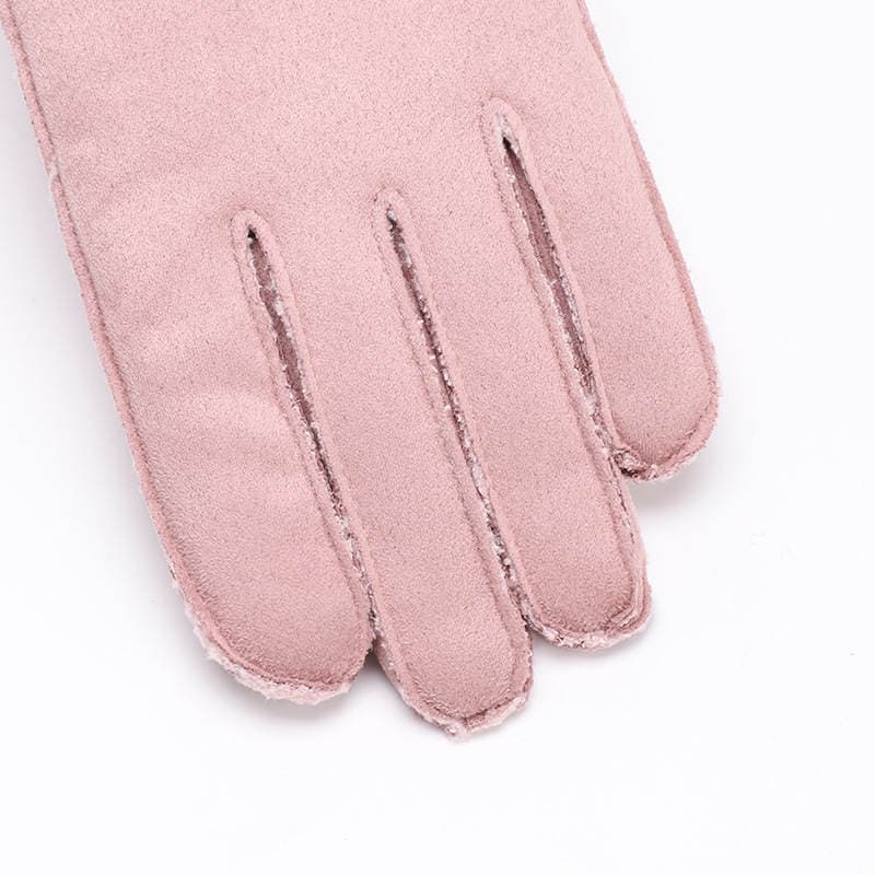 Winter Warm Thickened Velvet Gloves Touchscreen Suede Cold-proof Windproof Outdoor Riding Cute Gloves for Girls 2