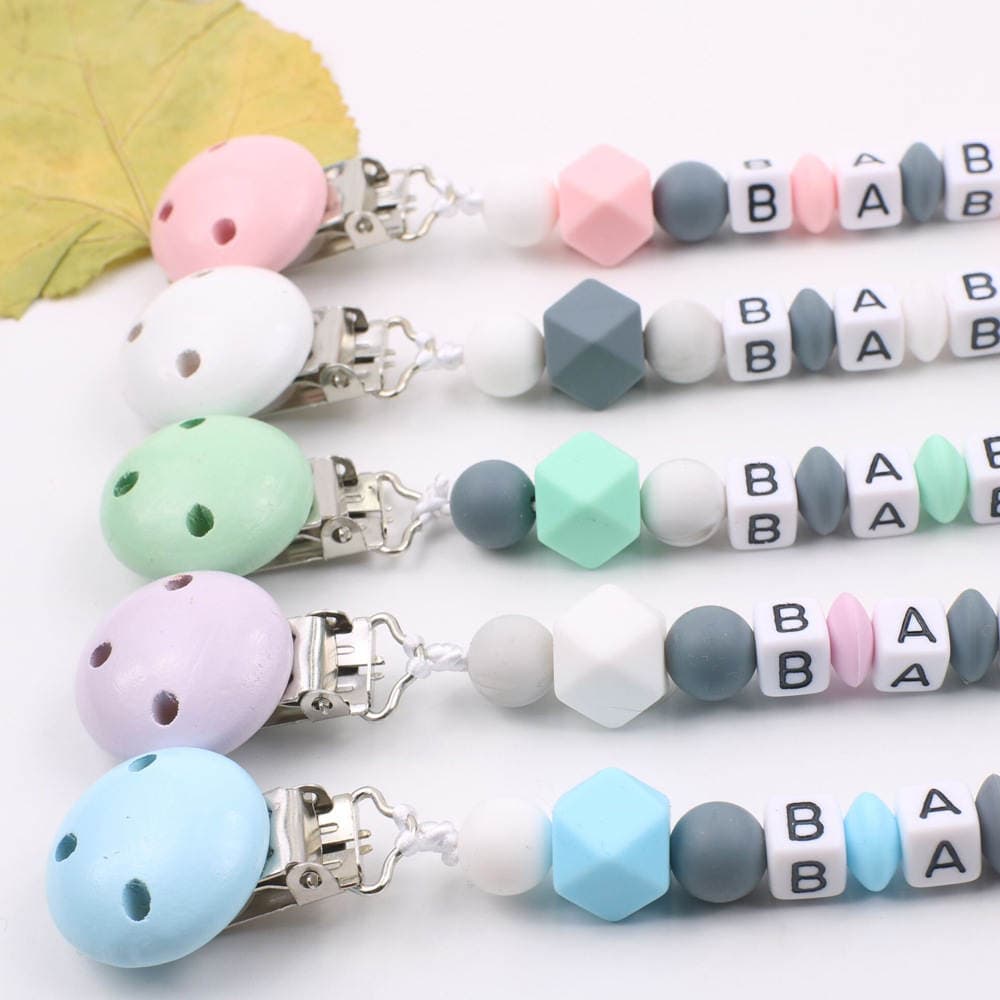 INS mother and baby products pacifier chain explosion silicone pacifier chain Amazon foreign trade five-pointed star anti-drop chain 3