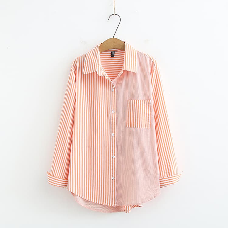 Orange white stripe
