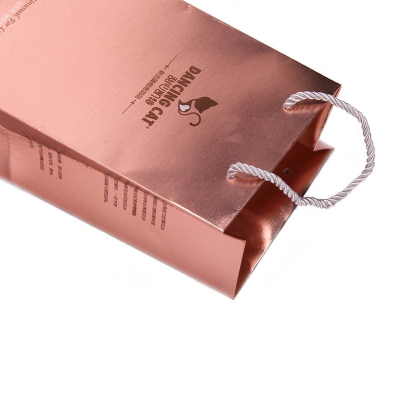 Manufacturer Customized Silver Card Uv Printed Satchel Paper Bag, Clothing Shopping Paper Bag, Customized Advertising Packaging Handbag 5