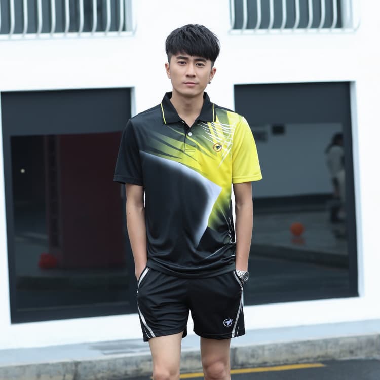Men's AY002 black top + AK002 white pants