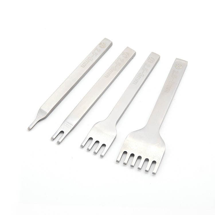 DIY leather punching tool leather is cut straight cut hand perforated leather rope cut white steel flat cut 2.5-3mm 5