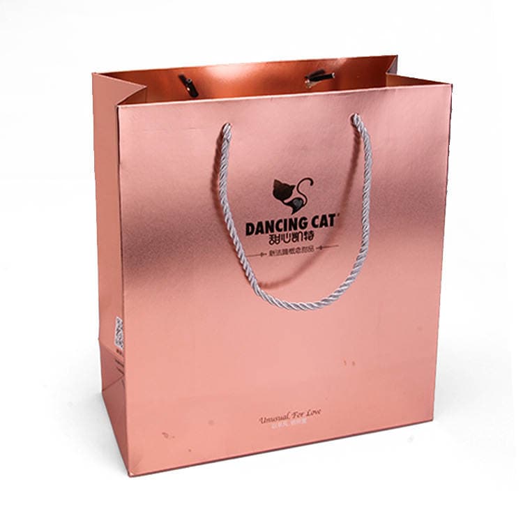 Manufacturer Customized Silver Card Uv Printed Satchel Paper Bag, Clothing Shopping Paper Bag, Customized Advertising Packaging Handbag 2