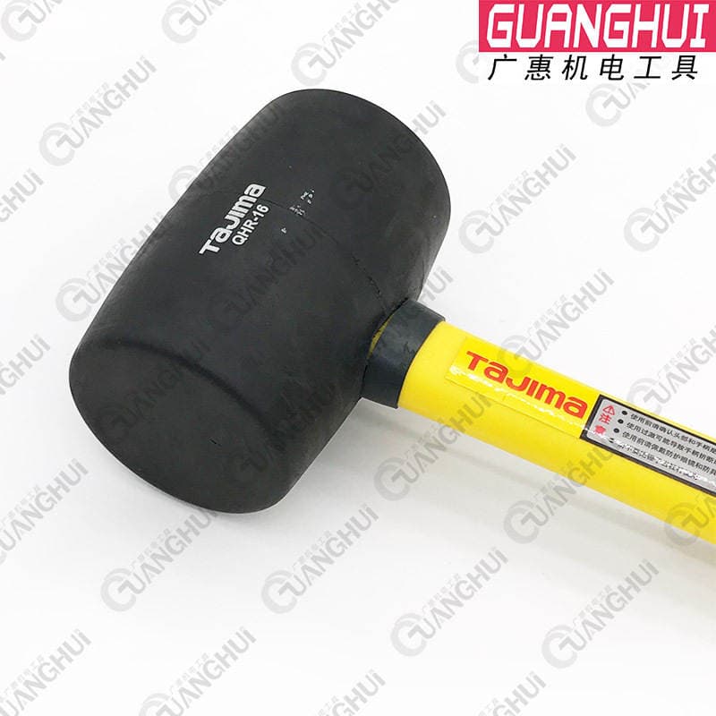 TAJIMA Qara Rezin Çəkic, Lifli Tutacaqla, Plitə Quraşdırması üçün. 3