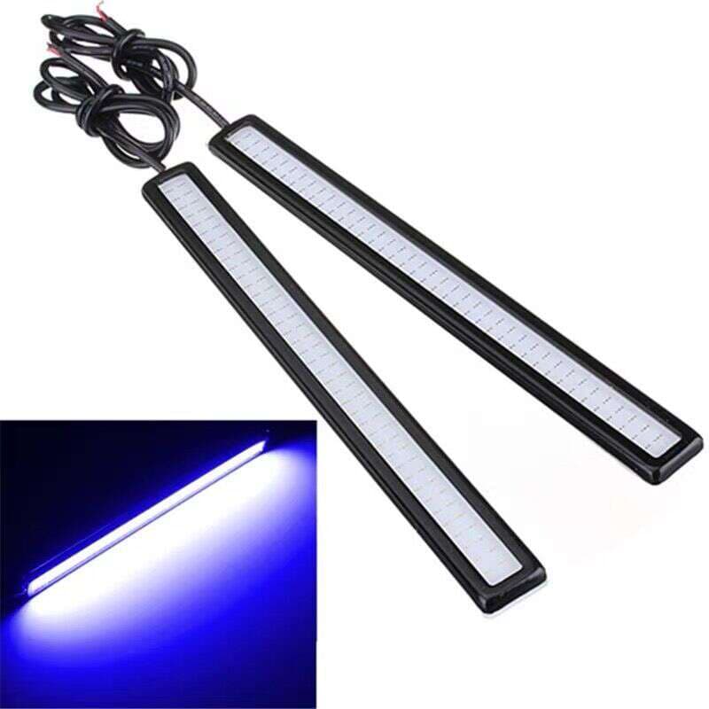 Avtomobil üçün LED COB gündüz hərəkət işığı, super parlaq, suya davamlı, ultra-nazik, 14-17 sm 4
