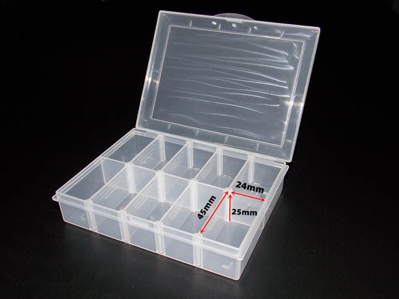 IC element box plastic screw classification box electronic parts box sample accessories hardware jewelry storage box 10 grid 2