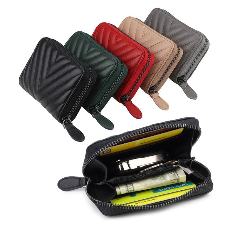 Soft sheepskin one-piece change card bag fashion embroidered leather bag cross-border new coin bag a generation of hair 1