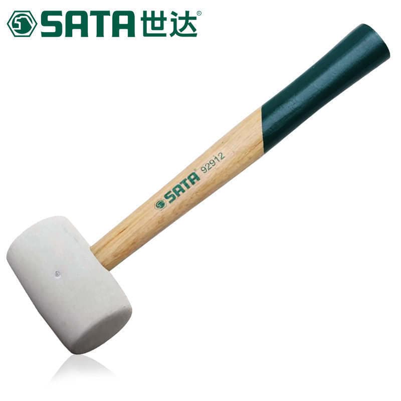 Shida Tool Wooden Handle White Rubber Hammer Rubber Hammer Rubber Hammer Rubber Hammer Installation Hammer 92912 92913 4