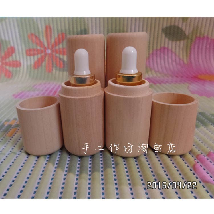 Essential oil storage box wooden bottle essential oil packaging wooden box wholesale custom single 10m cylinder spot supply 1