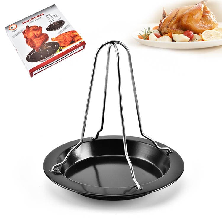 Amazon hot selling outdoor camping thickened roast chicken plate creative Turkey rack Korean baking non-stick roast chicken rack 1