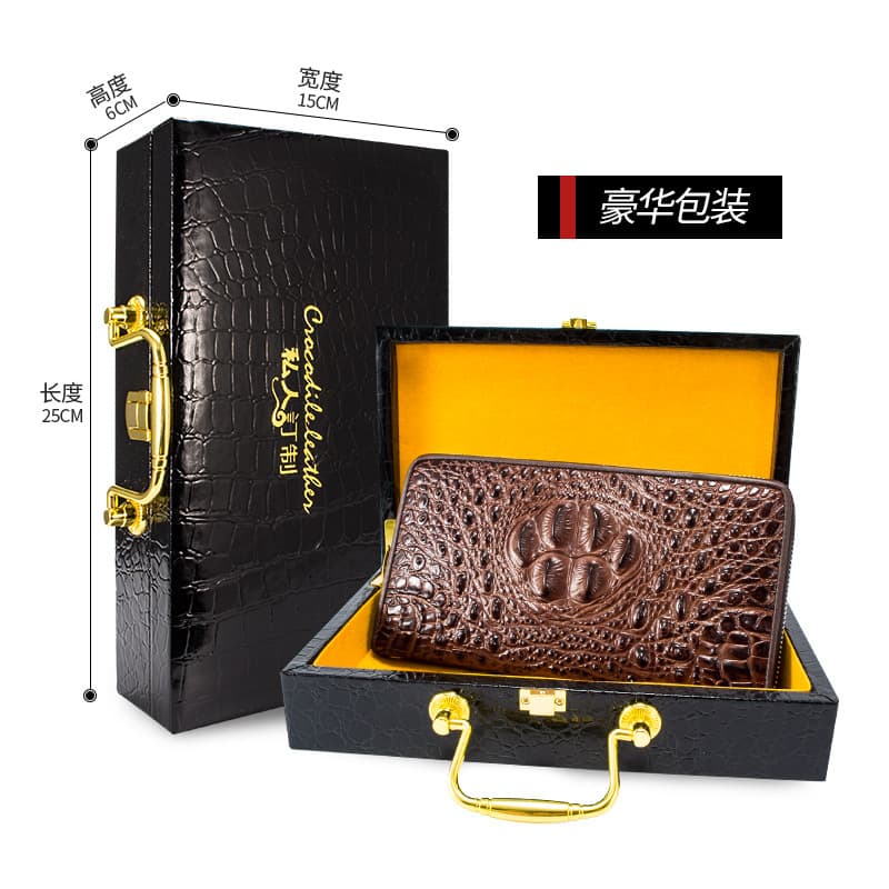 Large first layer coffee color clutch private custom gift box