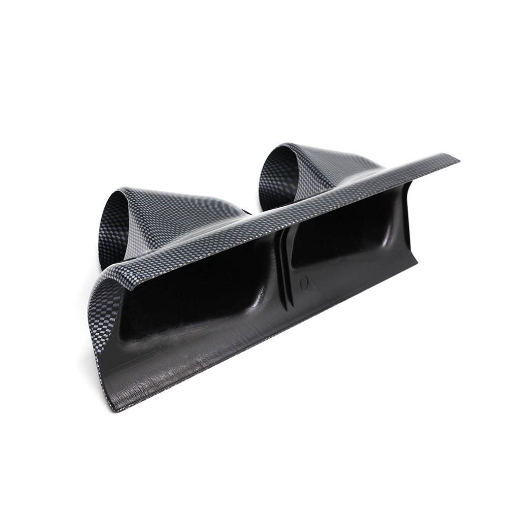 Car modification 52mm double hole instrument frame racing left frame black carbon fiber 2 hole instrument cover 2 inch Universal 4