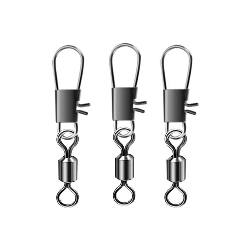 Aohu Supplies Bulk Fishing Tackle Connectors, Fishing Snap Swivels, American-Style Swivels, Figure-Eight Rings 3