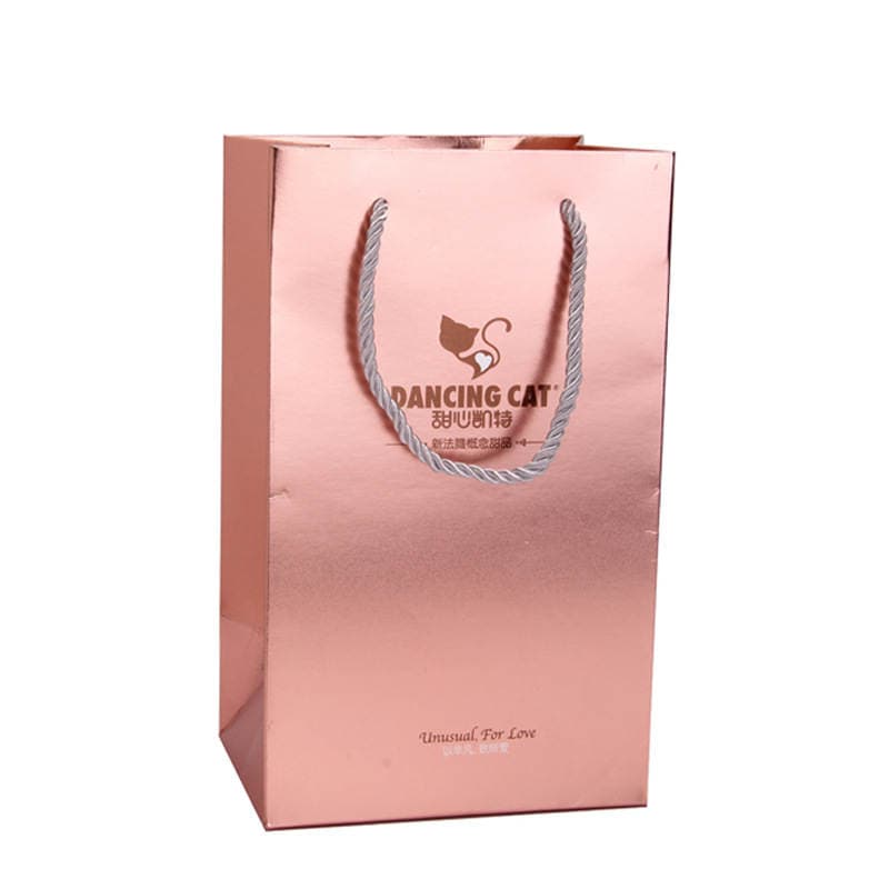 Manufacturer Customized Silver Card Uv Printed Satchel Paper Bag, Clothing Shopping Paper Bag, Customized Advertising Packaging Handbag 4
