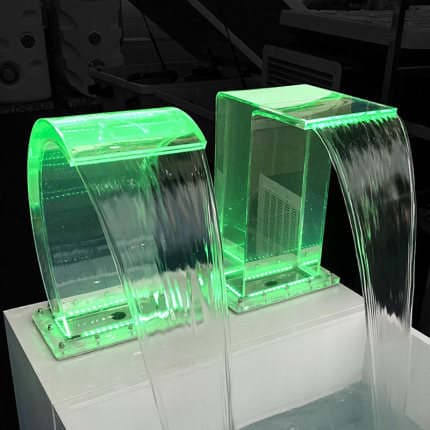 Hovuz/spa üçün pleksiglas LED su pərdəsi qövs püskürtmə başlığı 5