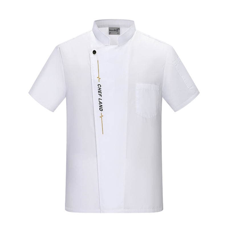 Chef Work Clothes Men's Short-sleeved Breathable Long-sleeved Catering Customized Fashion Chef Clothes Kitchen Large Size Plus Fat 5