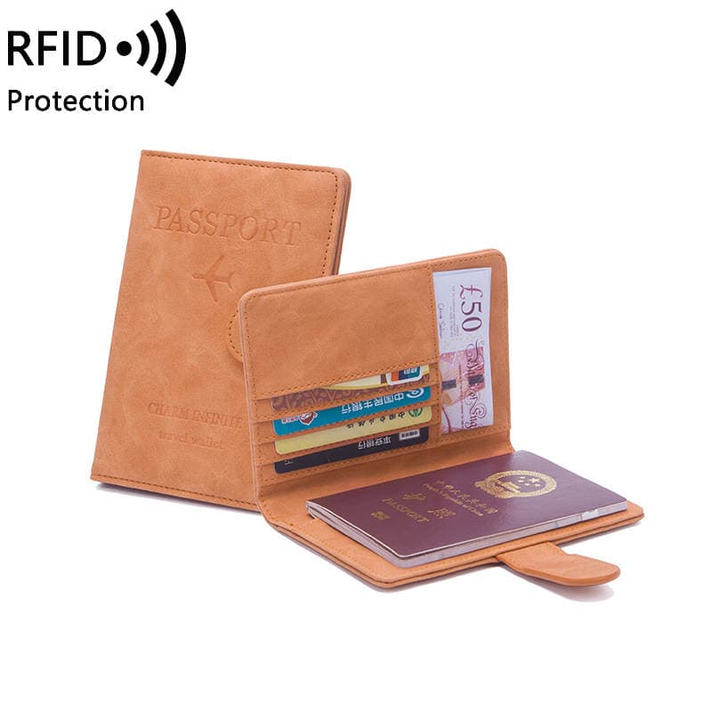 Photo Printing Leather Products RFID Anti-theft Brush Passport Holder New Fashionable Simple Ultra-thin Multi-functional Portable Travel ID Bag 2