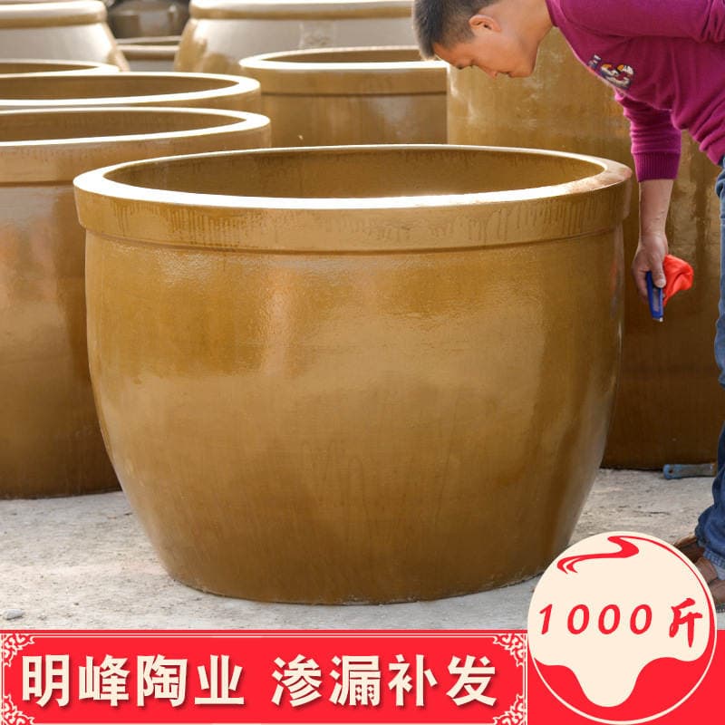 Sichuan Fermentation Tank Water Tank Factory Direct 600.0kg Pounds Ceramic Earthenware Large Wine Jar Mingfeng Pottery Industry 1