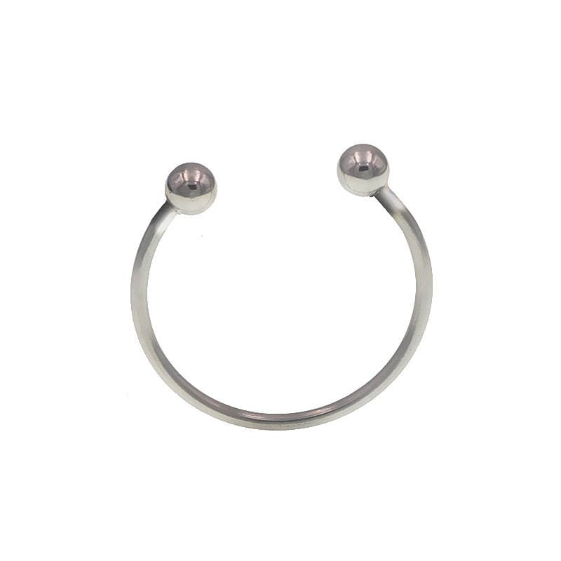 Stainless Steel Penis Ring-assisted Beads Alternative Stimulation High Orgasm Adult Sex Products Double Beads 1/4 Open Ring 1
