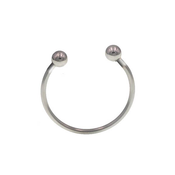 Stainless Steel Penis Ring-assisted Beads Alternative Stimulation High Orgasm Adult Sex Products Double Beads 1/4 Open Ring