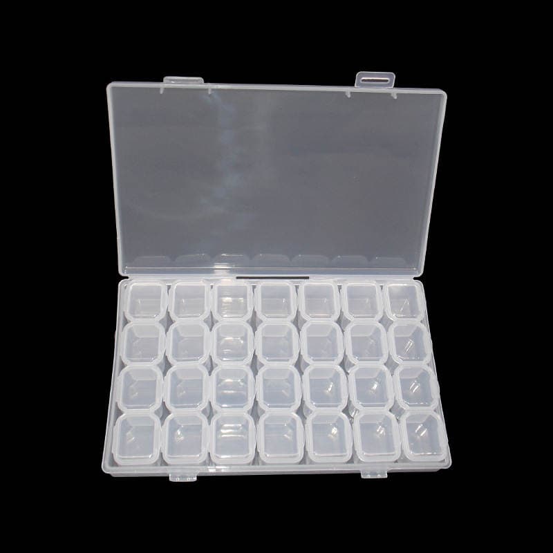 Transparent patch box IC component classification box screw small resistance box accessories storage box rhinestone organizing box 4