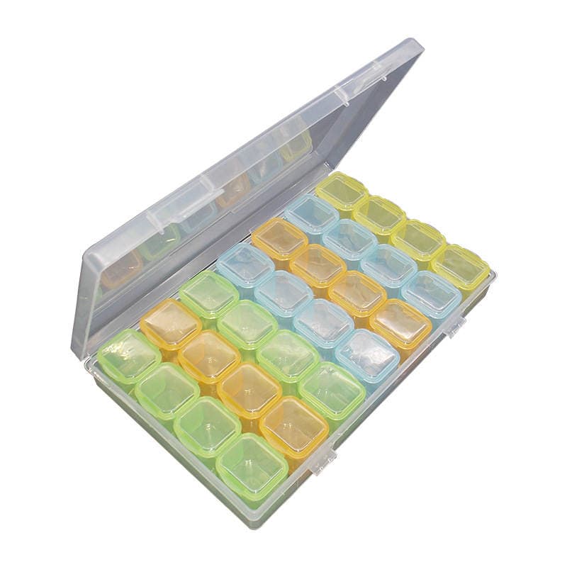 28 grid patch parts box electronic IC small resistance storage box nail art rhinestone jewelry tablets classification screw box 5