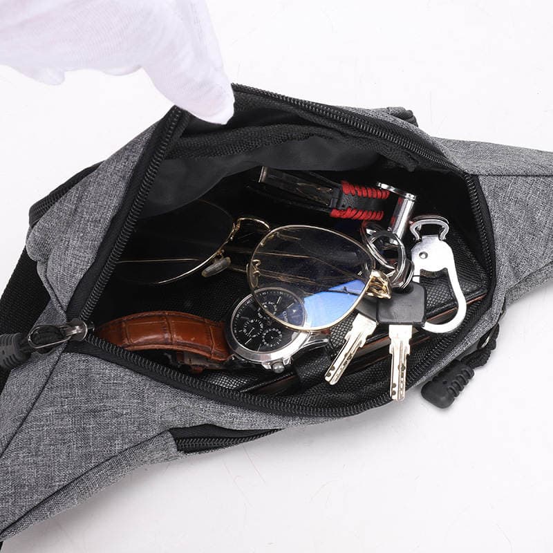Cash register waist bag men's and women's 2020 new canvas multi-functional large-capacity sports waist bag mobile phone bag money collection Business Bag 5