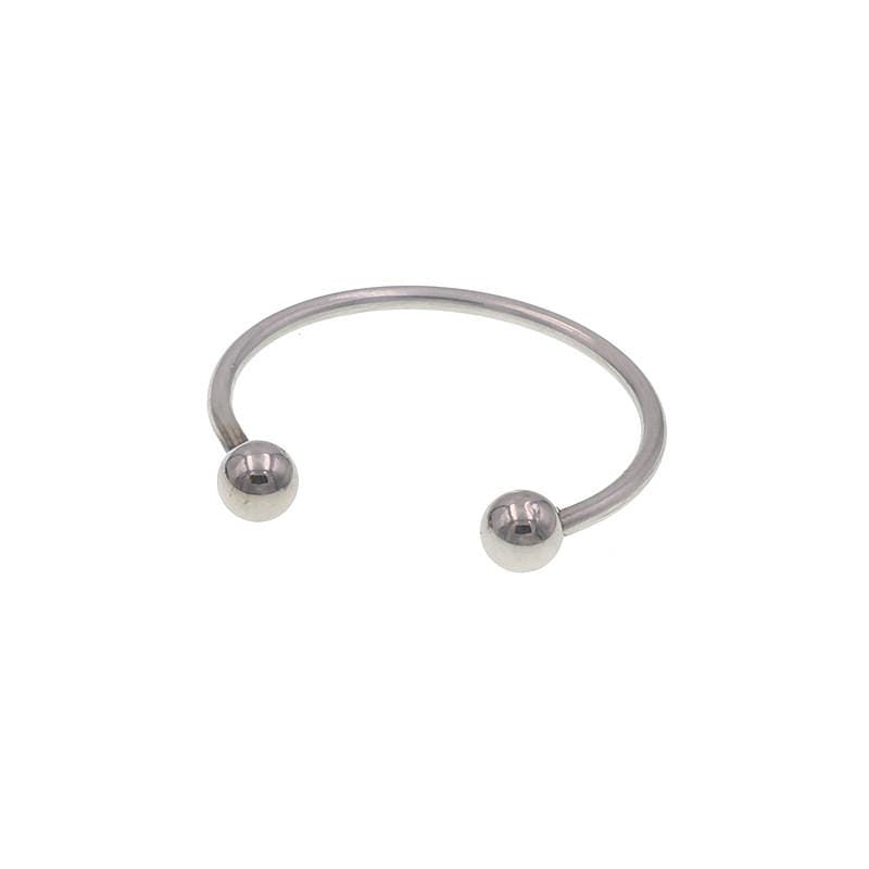 Stainless Steel Penis Ring-assisted Beads Alternative Stimulation High Orgasm Adult Sex Products Double Beads 1/4 Open Ring 4