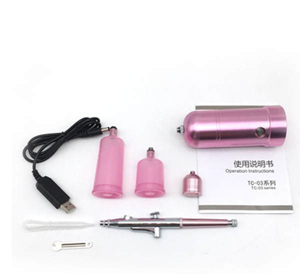 Light ZAWA portable mini air pump rechargeable small electric spray paint paint beauty spray stylus suit 5