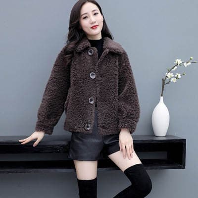2023 autumn and winter New cashmere coat women's short Korean style loose popular coat cross-border 2