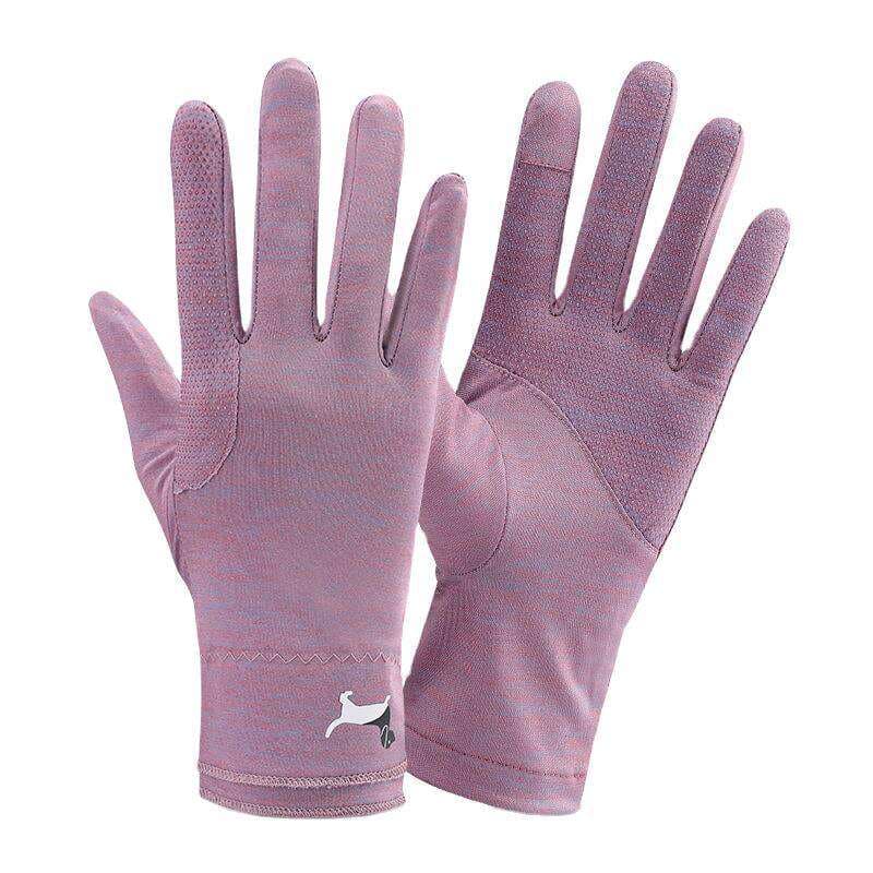 Sunscreen Gloves Women's Summer Thin Ice Silk Touch Screen Driving Riding Non-Slip Full-Finger Quick-Dry Sports Gloves 5