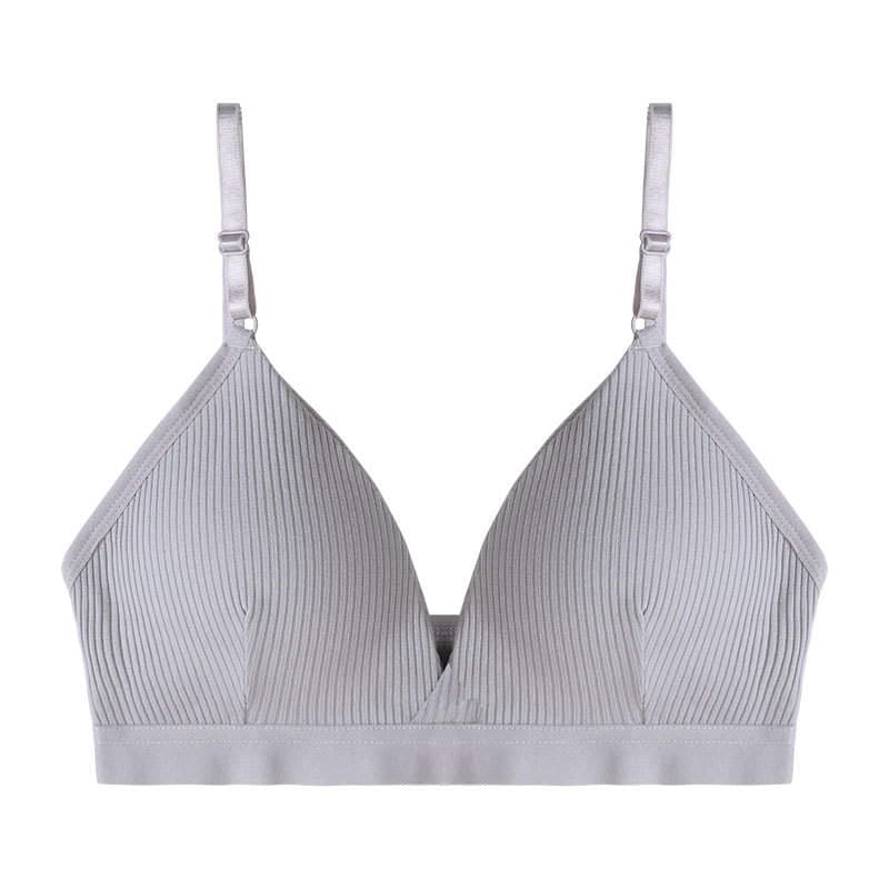 Girl's Triangle Cup summer thin wireless bra female student small chest big chest tube top underwear vest bra 5