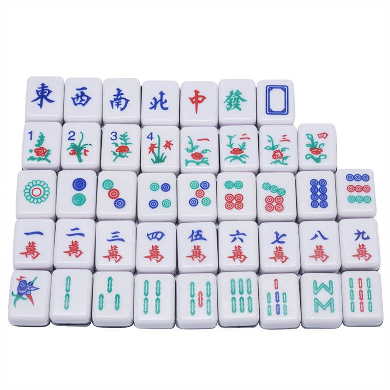 Creative Customized Gift Mini Mahjong Tiles Mini Silk Screen Printing Small Mahjong Printable Logo with Foldableing Table 4
