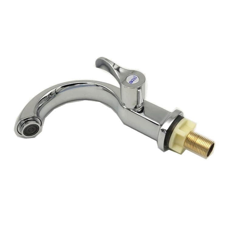 Plumbing hardware quick opening single Cold Moon curved basin faucet zinc alloy washbasin basin faucet wholesale 5